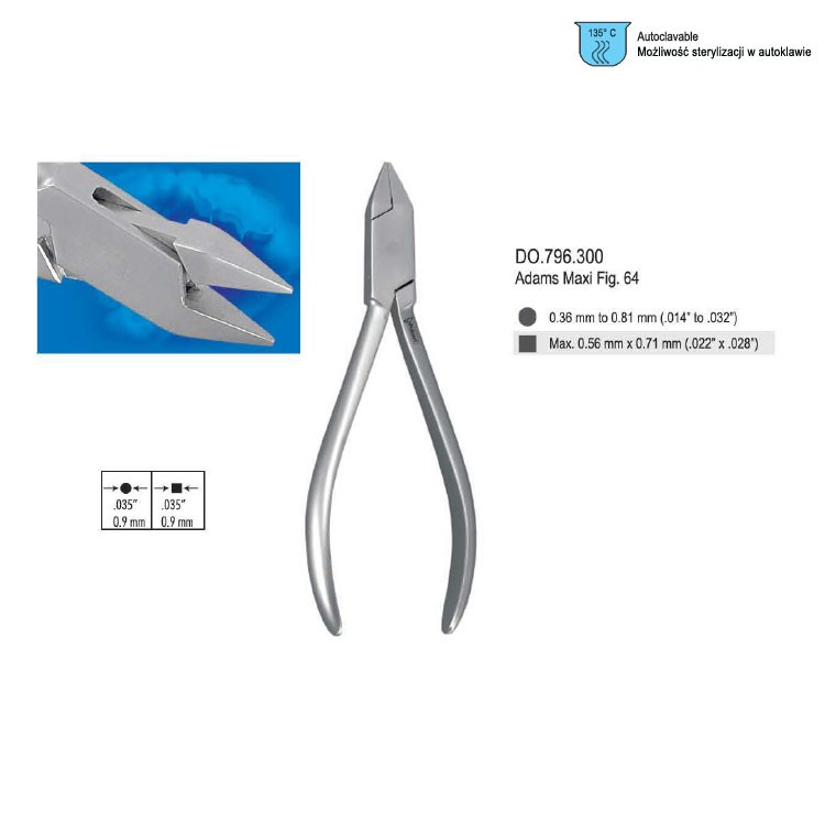 Pliers wire bending Adams large flat/flat 