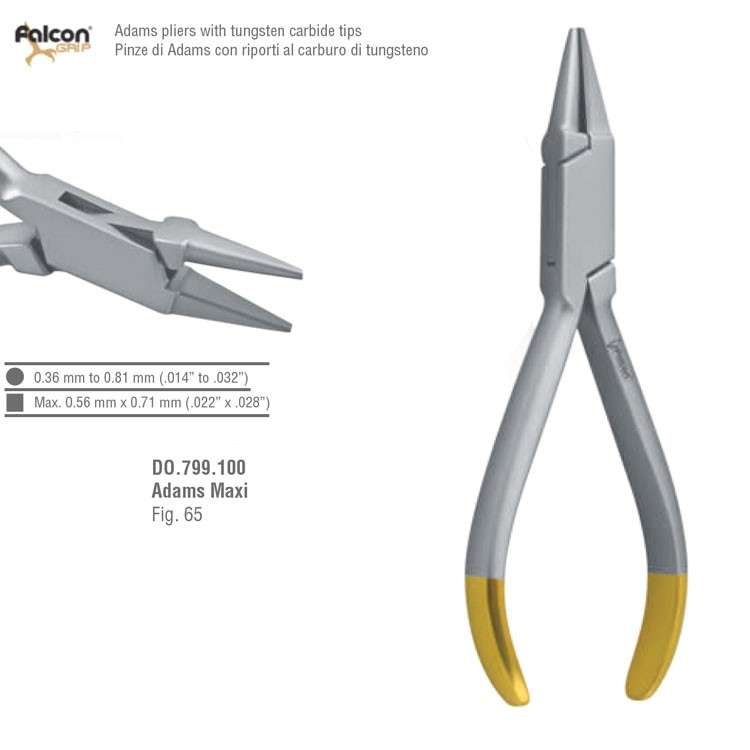 Falcon-Grip Pliers wire bending Adams large round/flat  TC