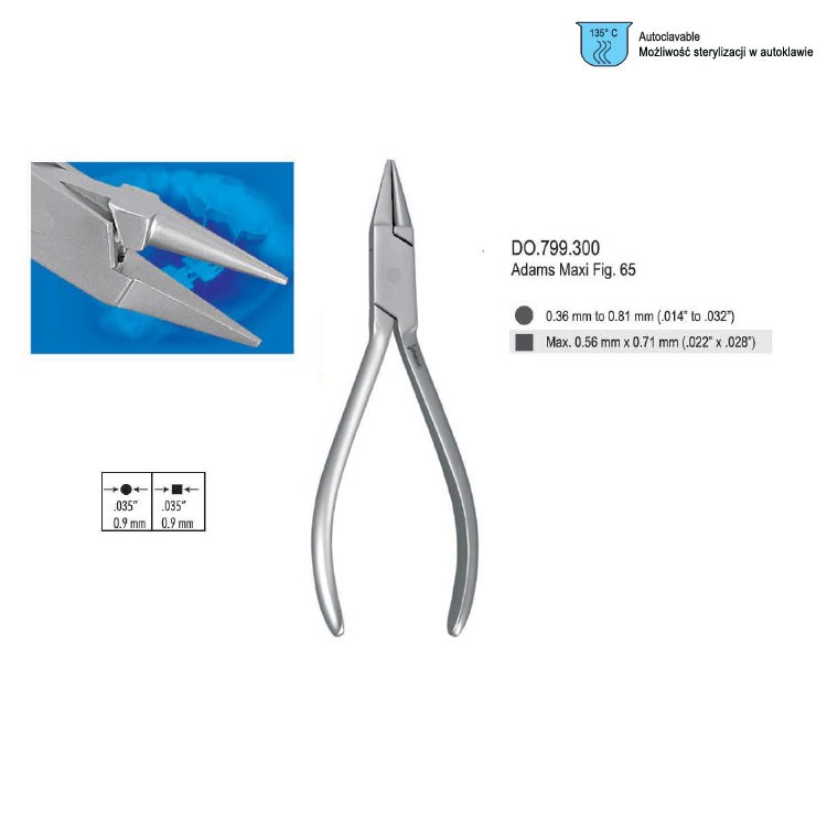 Pliers wire bending Adams large round/flat 
