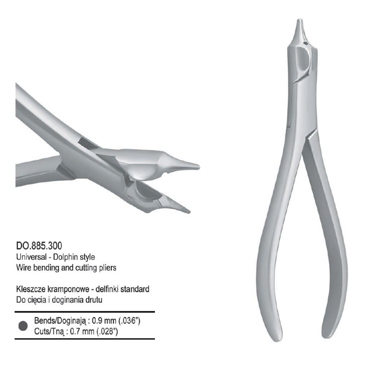 Pliers wire bending and cutting universal Dolphin style