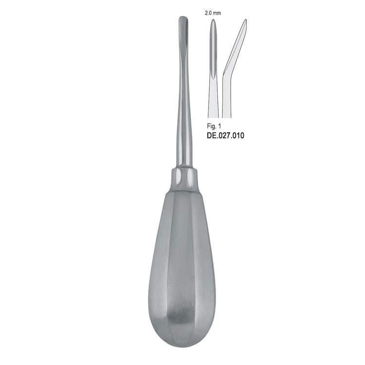 Elevator Bein 2mm fig. 1 deep curved