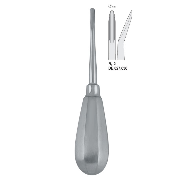 Elevator Bein 4mm fig. 3 deep curved