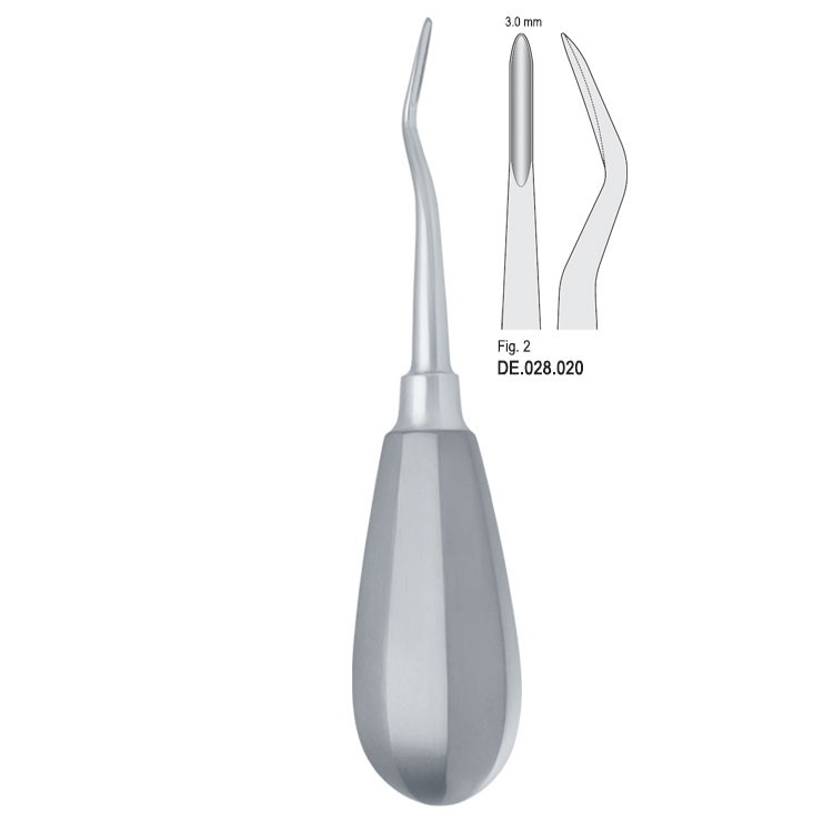 Elevator Bein 3mm fig. 2 bayonet distal
