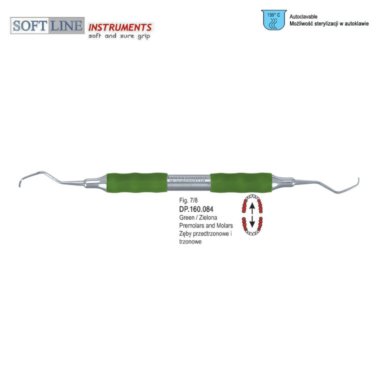 Soft-Line Curette Gracey de fig. 7/8 (Green)