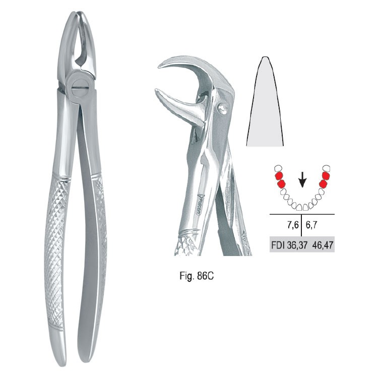 Extraction forceps European pattern fig. 86C