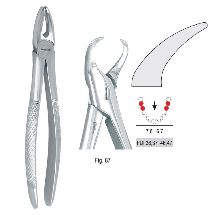 Extraction forceps European pattern fig. 87