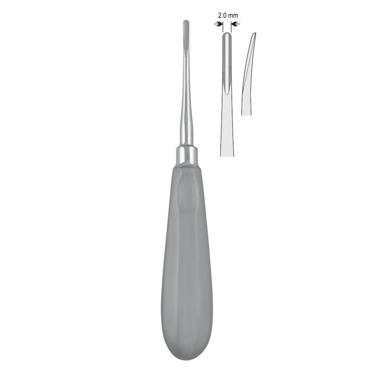 Luxation elevator curved 2mm fig. 1