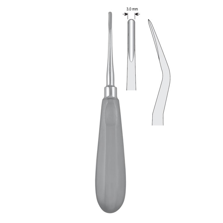 Luxation elevator bayonet 3mm fig. 7