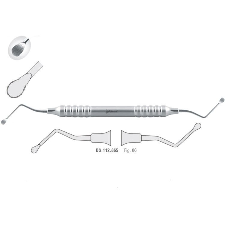 Classic-Lite Bone curette de Lucas serrated fig. 86