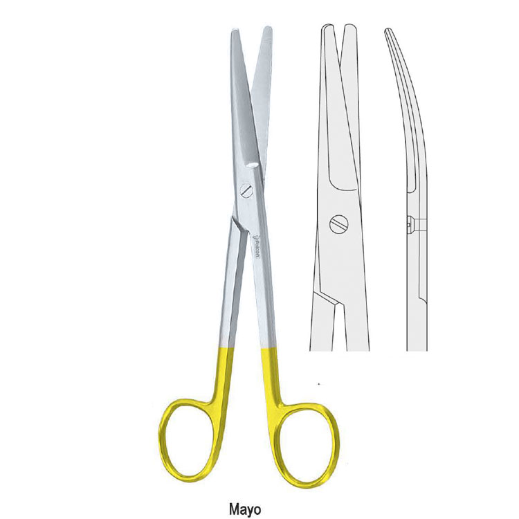 Falcon-Cut Scissors operating Mayo curved 230mm