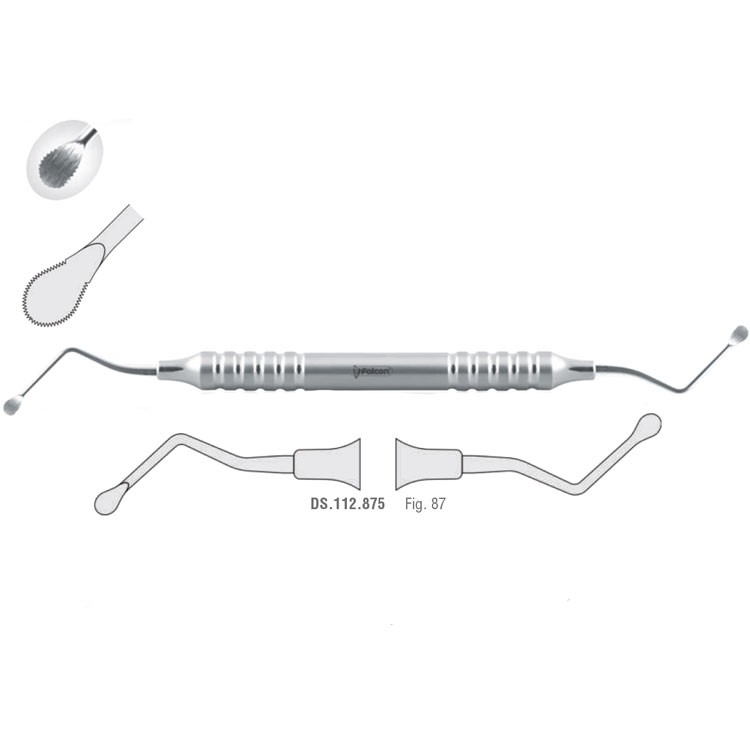 Classic-Lite Bone curette de Lucas serrated fig. 87