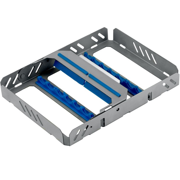 Moderna cassette tray for 7 instruments 185x140x25mm, blue
