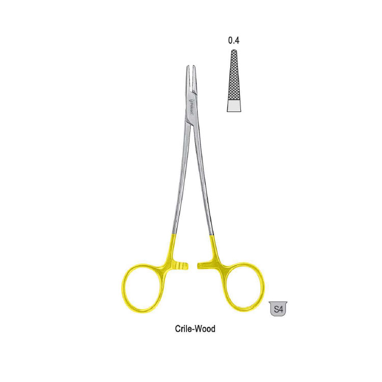Falcon-Grip Needle holder Crile-Wood Plain 150mm TC