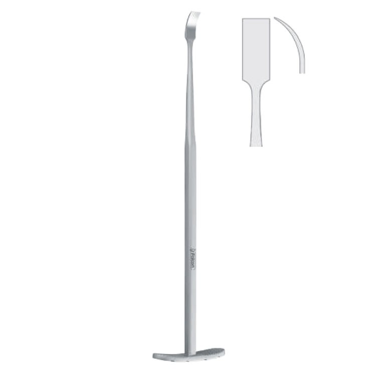 Osteotome maxillo facial Dunn-Dautrey strongly curved 4mm, 170mm