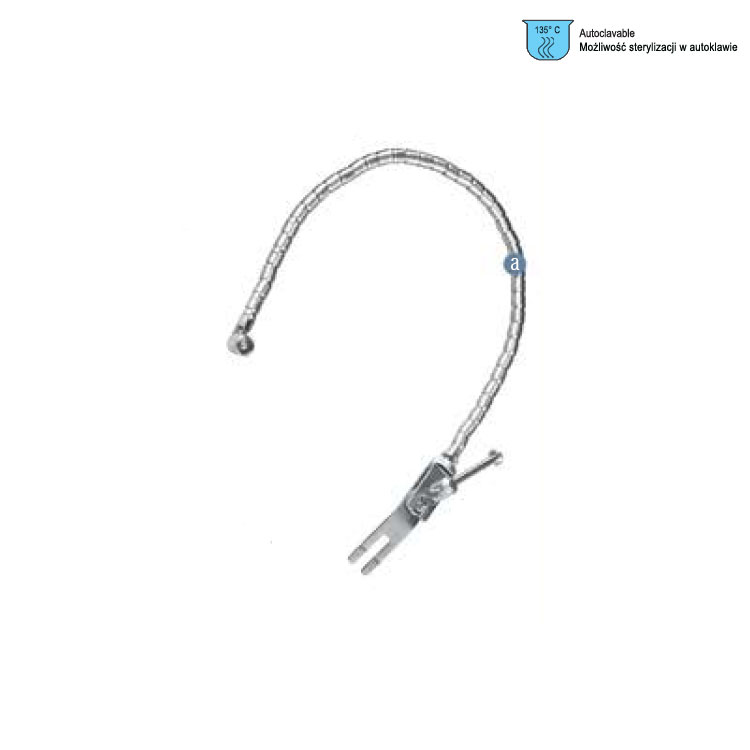 Retractor system brain Yasargil-Leyla, flexible arm stainless steel 570mm 