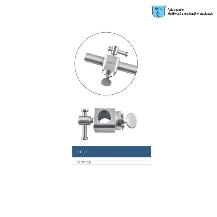 Retractor system brain Yasargil-Leyla, coupling head for 1 arm