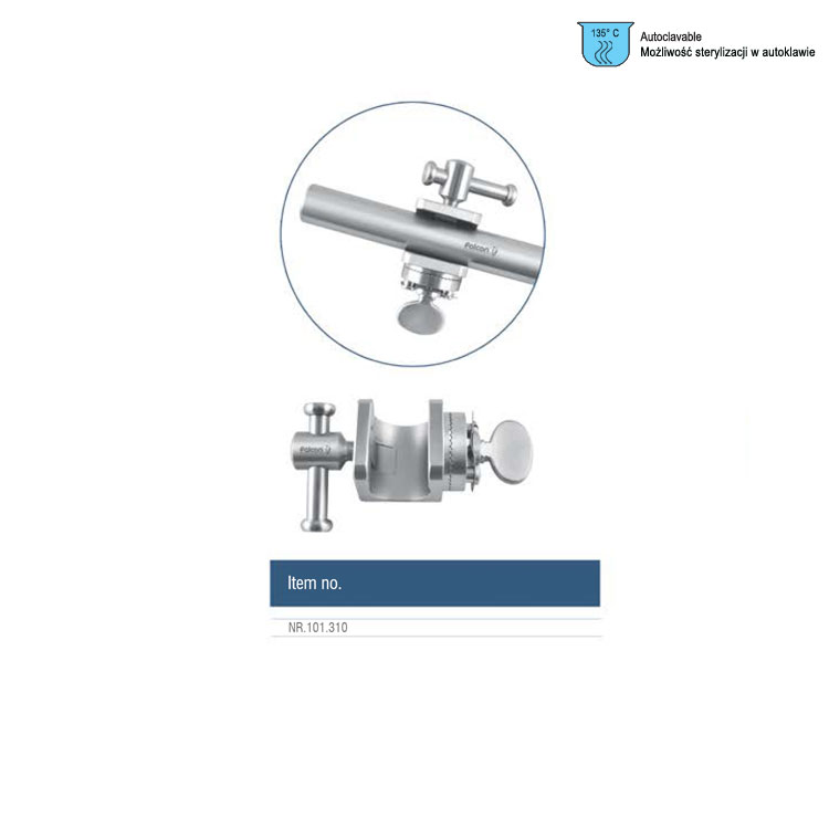 Retractor system brain Yasargil-Leyla, coupling head for 1 arm with lateral opening