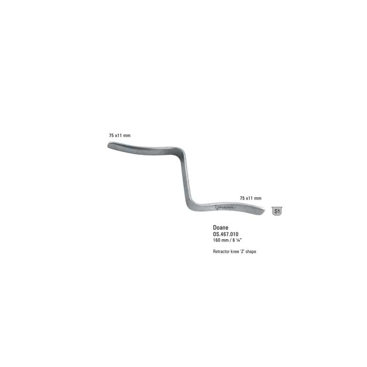 Retractor knee Doane (Z-Retractor) 75x11mm
