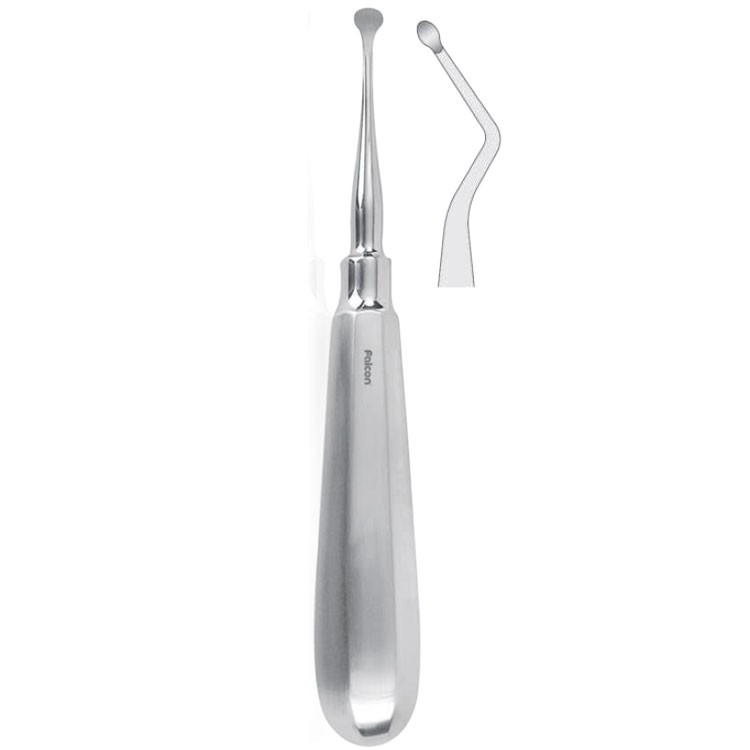 Bone curette se Molt hollow handle fig. 6