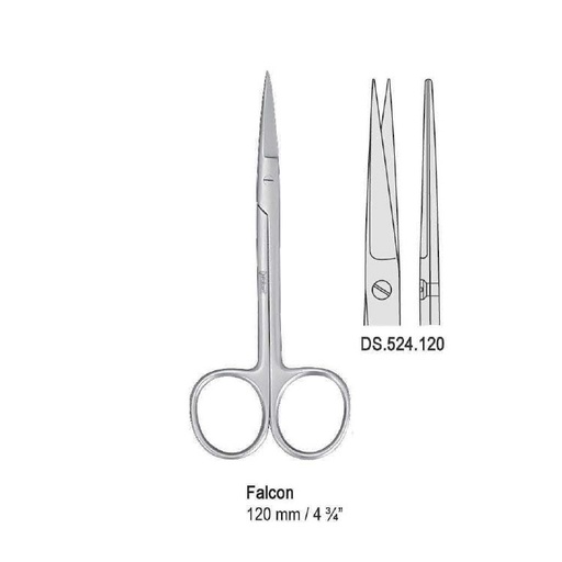 [DS.524.120] Scissors Falcon straight 120mm