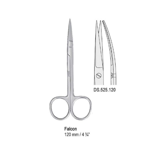 [DS.525.120] Scissors Falcon curved 120mm