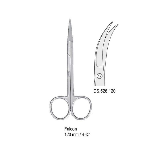 [DS.526.120] Scissors Falcon side curved 120mm