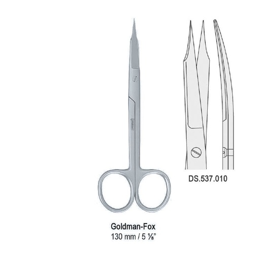 [DS.537.010] Scissors Goldman-Fox curved 130mm