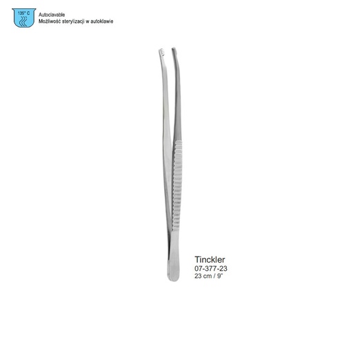 [BD.862.230] Forceps tissue Tinckler curved 230mm