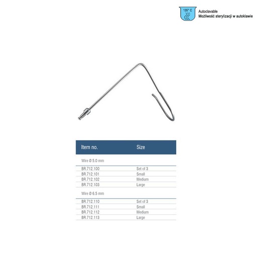 [BR.712.101] Falcon Iron-Arm system, Retractor Nathanson Quick-Fit Ø 5mm Small