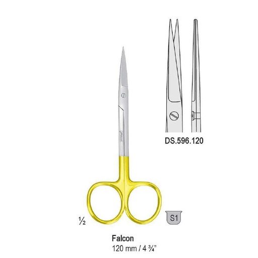 [DS.596.120] Falcon-Cut Scissors Falcon straight 120mm 