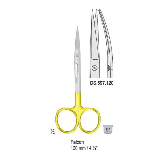 [DS.597.120] Falcon-Cut Scissors Falcon curved 120mm 