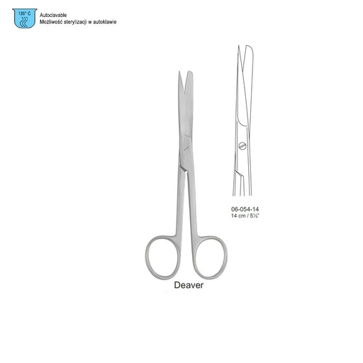 [BS.658.145] Scissors operating Deaver BL/SH straight 145mm