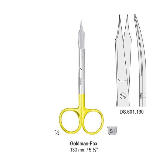 [DS.601.130] Falcon-Cut Scissors Goldman-Fox curved 130mm 