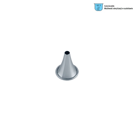 [FO.075.050] Specula ear Politzer round Ø 5.0mm, Brass CP