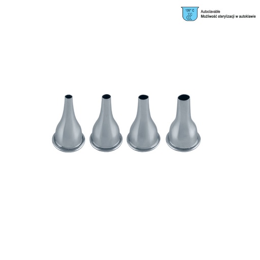 [FO.096.400] Specula ear Gruber oval set of 4 Brass CP