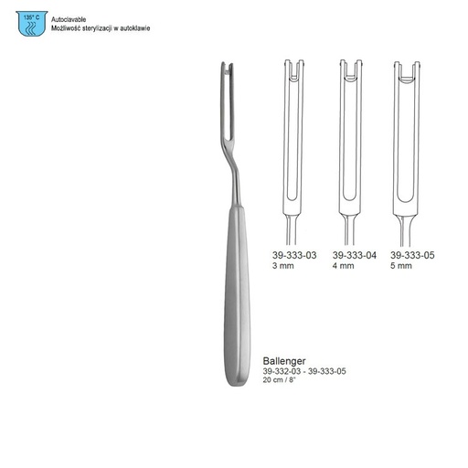 [FP.043.040] Knife Ballenger swivel balde bayonet 4x195mm / 7 3/4"