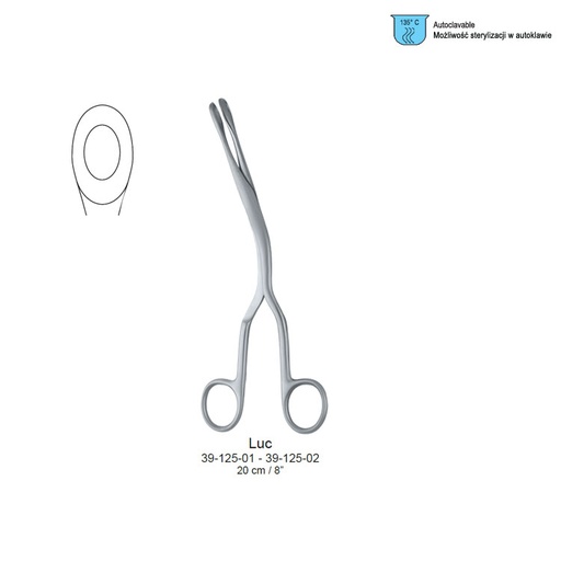 [FR.809.020] Forceps nasal septum Luc fenestrated jaws fig.2, 200mm