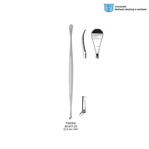 [FT.093.020] Dissector tonsil Henke double ended 17x235mm
