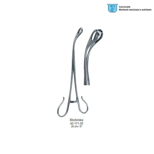 [FT.255.205] Forceps tonsil holding Blohmke curved 205mm