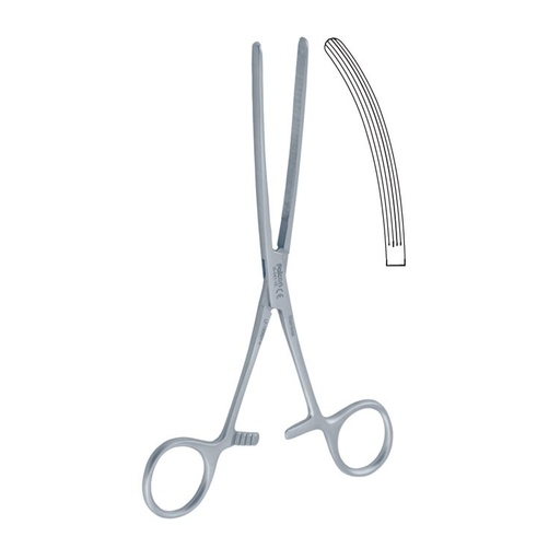 [GA.201.130] Clamp intestinal Kocher-Baby curved 130mm