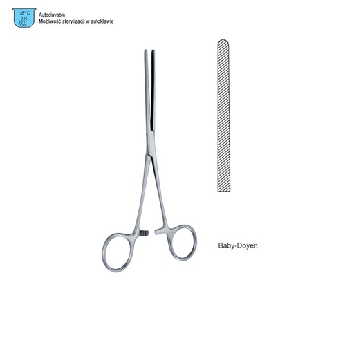 [GA.214.180] Clamp intestinal Doyen-Baby straight 180mm