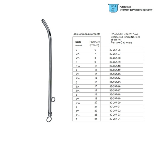 [GG.789.060] Catheter urethral female 6FG, 155mm