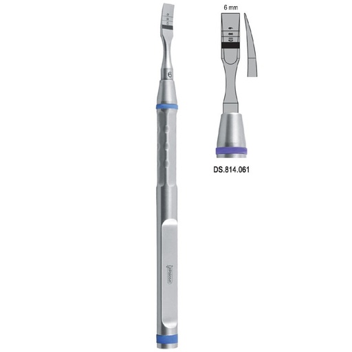 [DS.814.061] Osteotome With Marking Curved 6mm
