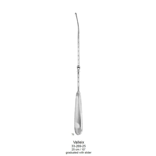 [GN.372.010] Sound uterine Valleix graduated in cm 250mm