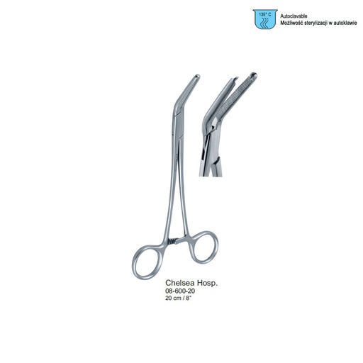 [GN.589.200] Forceps hysterectomy Chelsea hospital pattern 1x2th angled 200mm