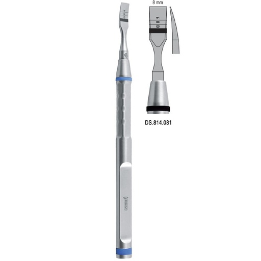 [DS.814.081] Osteotome With Marking Curved 8mm
