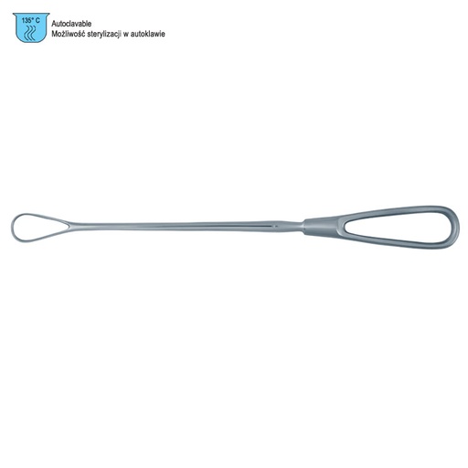 [GO.150.195] Curette uterine Bumm rigid sharp 19mm, 280mm