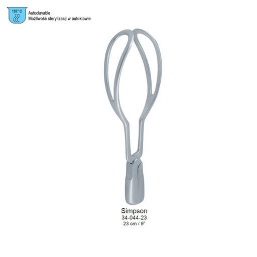 [GO.800.235] Forceps obstetric Simpson caesarean 235mm