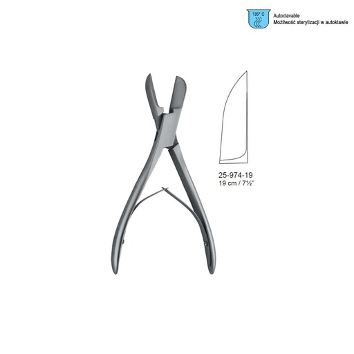 [OC.880.200] Cutter bone Liston box-joint straight 200mm