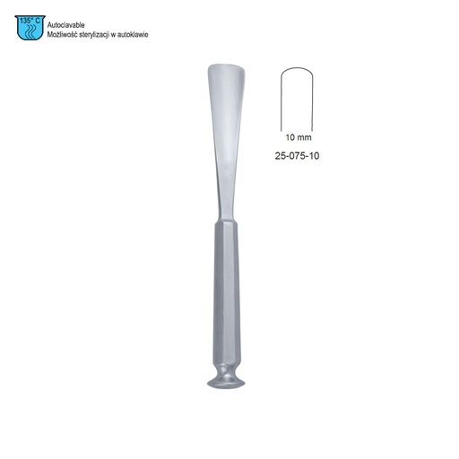 [OG.510.100] Gouge bone Stille straight 10x205mm